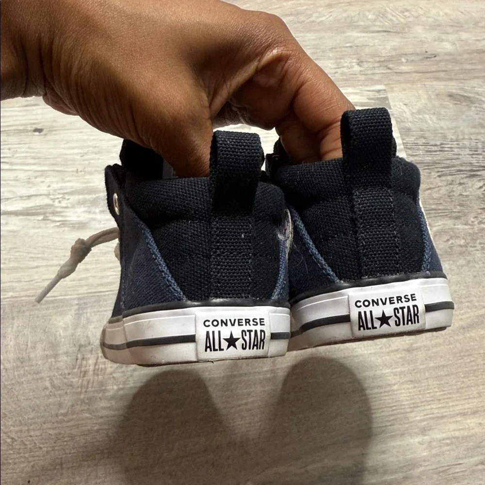 Converse Kids Navy and White High-Top Sneakers Size 6c